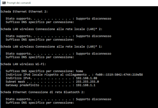 ip config comand