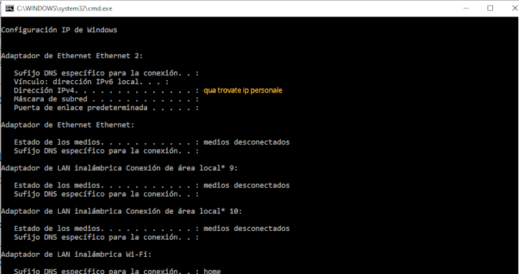 IP Config - Webmaster Freelance Gubitosa Pierfranco
