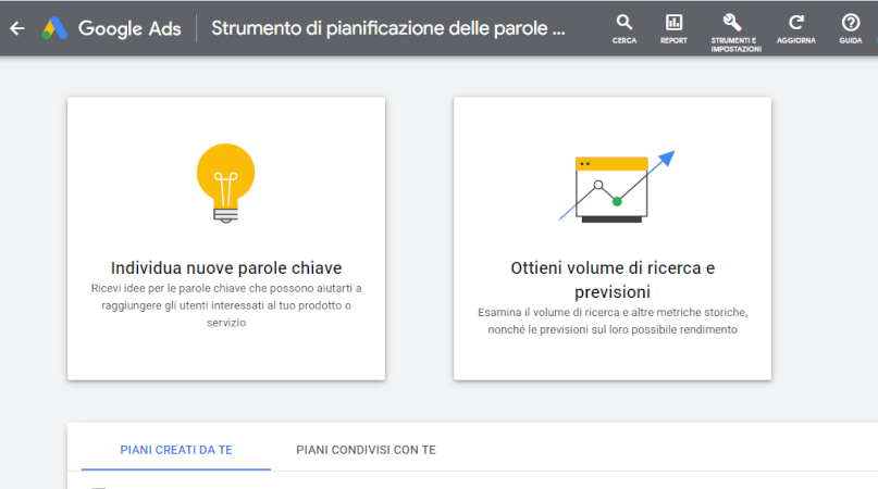come funziona google keyword planner - gubitosa pierfranco